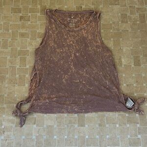 American Eagle Soft and Sexy pink acid washed tank with ties